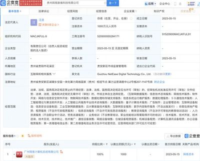 網易落子貴州 新設數維科技公司，布局5G與AI前沿